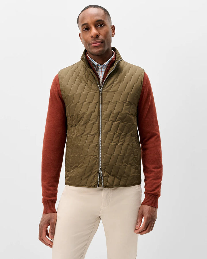 Johnnie-O Belfry Quilted Puffer Vest: Mangrove