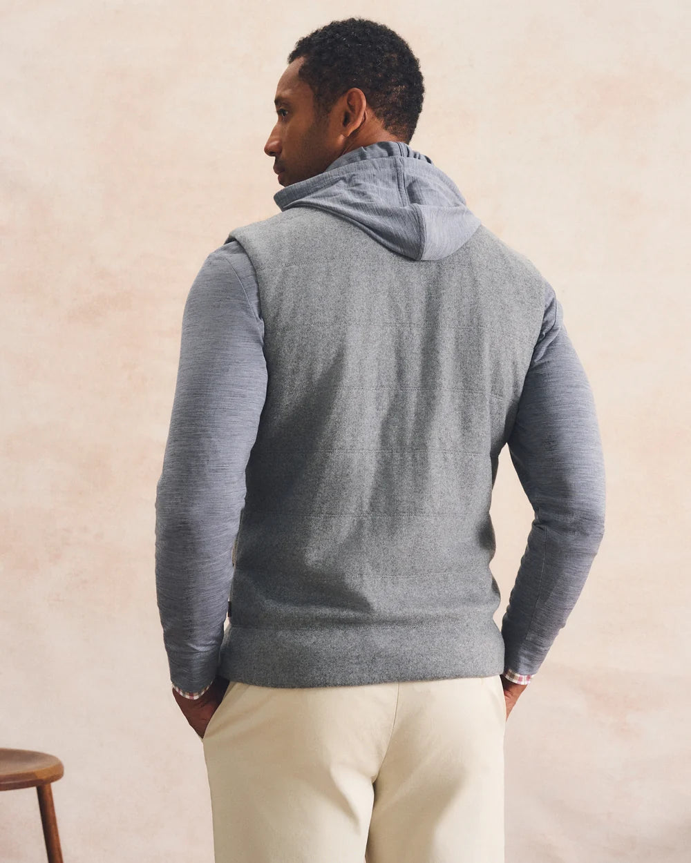 Johnnie-O Top Shelf Cashmere Zip Vest: Gray