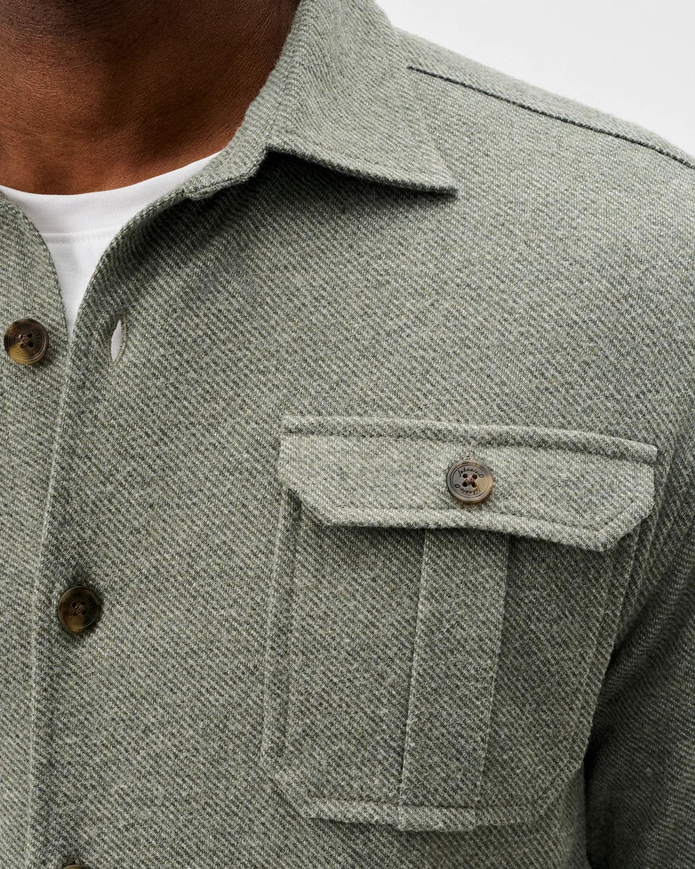 Johnnie-O Lodge Shirt - Sequoia Twill Solid: Forest