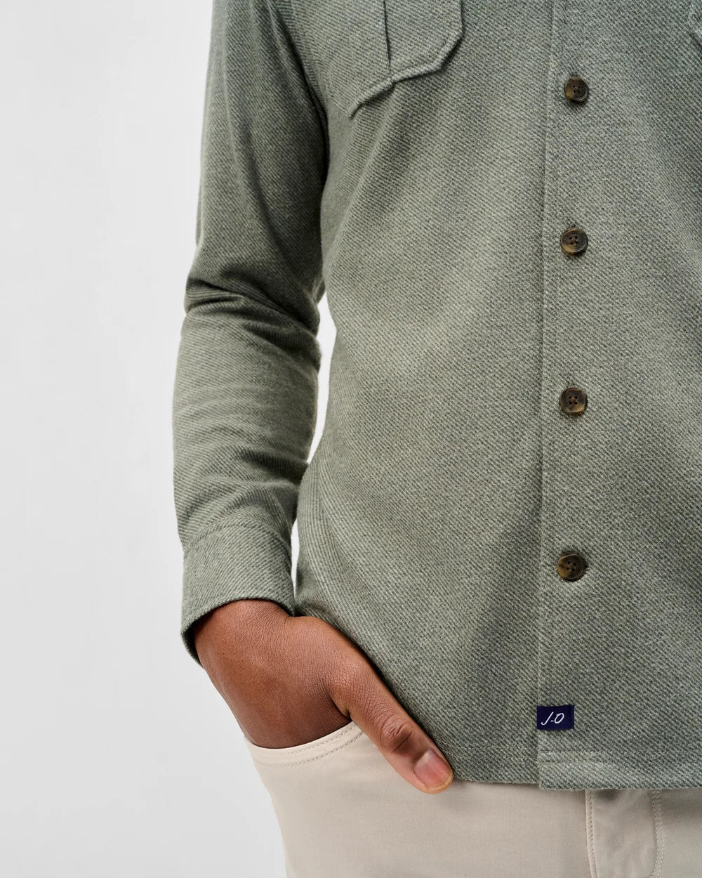 Johnnie-O Lodge Shirt - Sequoia Twill Solid: Forest