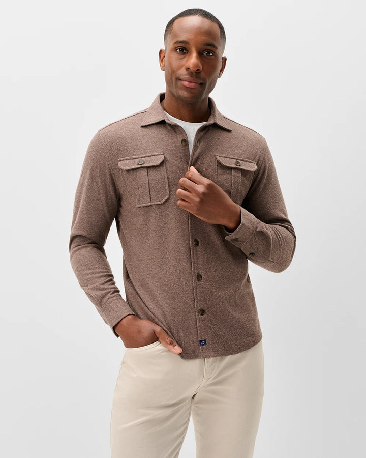 Johnnie-O Lodge Shirt - Sequoia Twill Solid: Havana