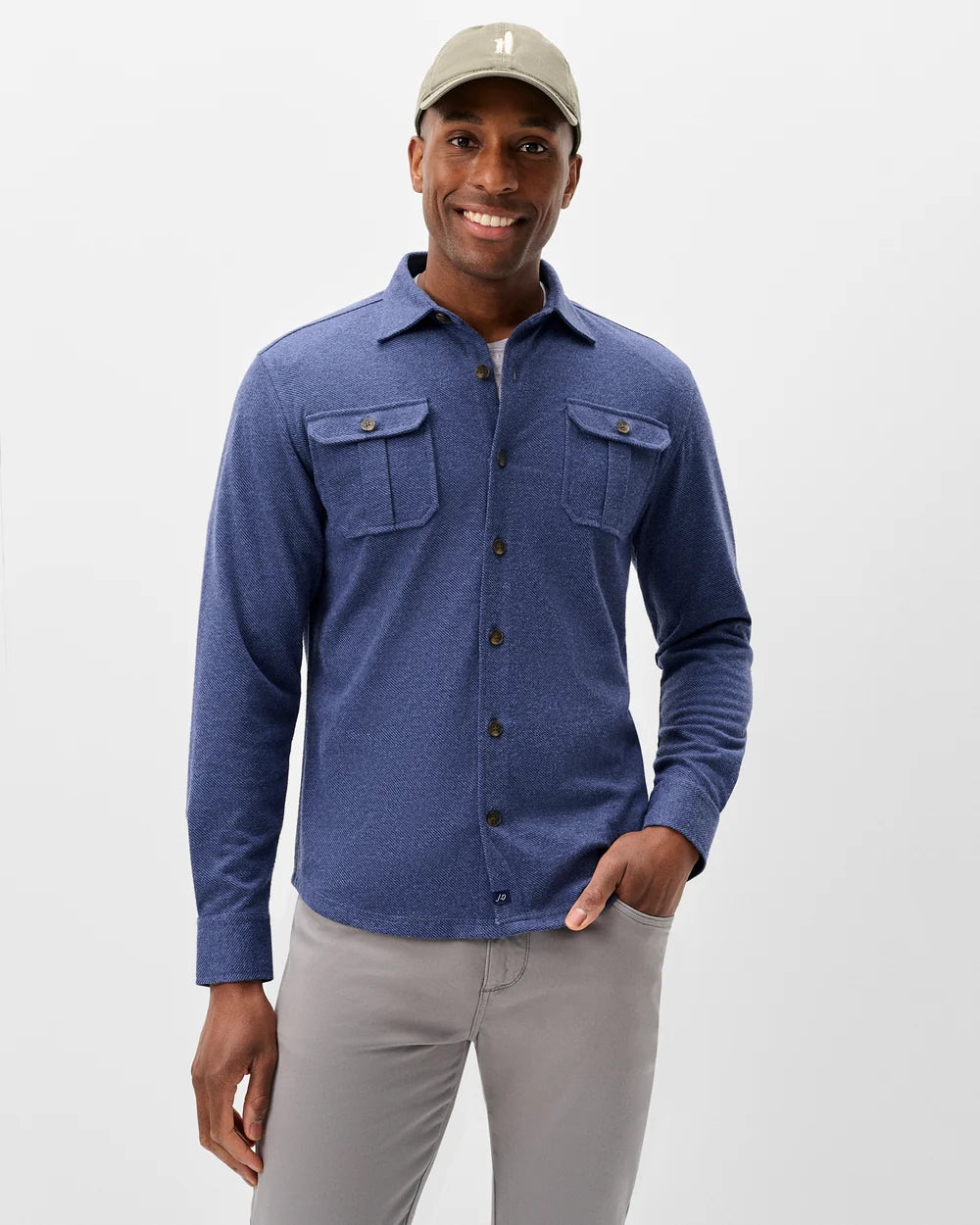 Johnnie-O Lodge Shirt - Sequoia Twill Solid: Twilight