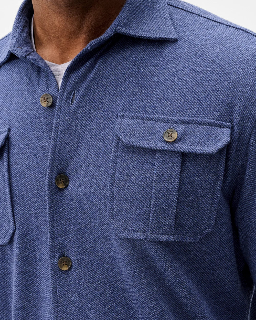 Johnnie-O Lodge Shirt - Sequoia Twill Solid: Twilight