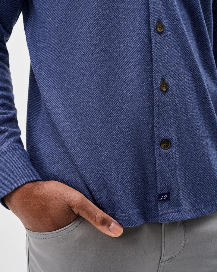 Johnnie-O Lodge Shirt - Sequoia Twill Solid: Twilight