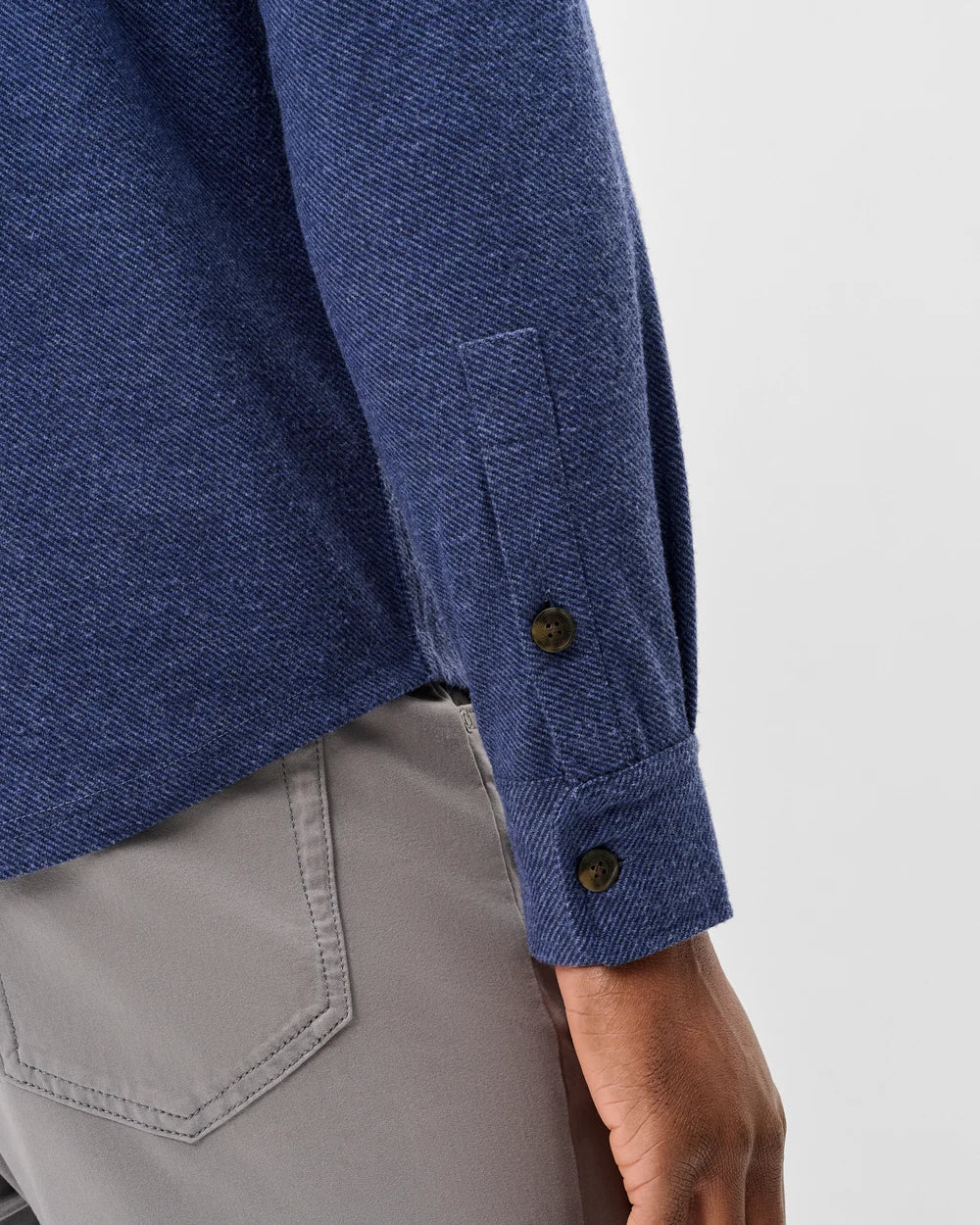 Johnnie-O Lodge Shirt - Sequoia Twill Solid: Twilight