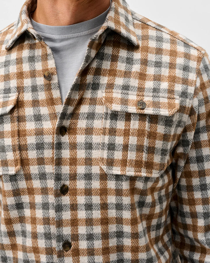 Johnnie-O Lodge Shirt - Cabin Check: Cream