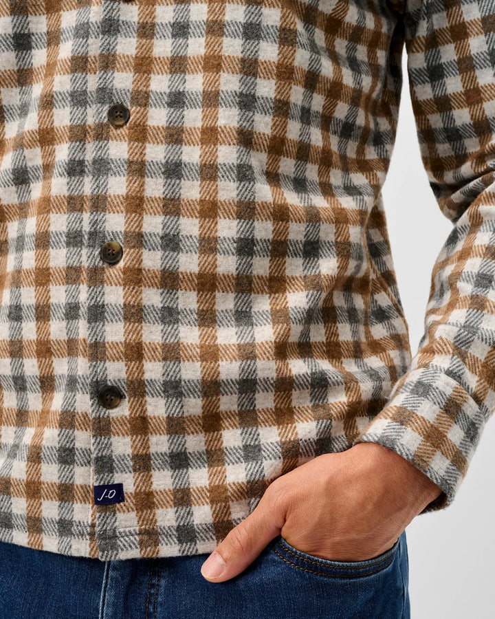 Johnnie-O Lodge Shirt - Cabin Check: Cream