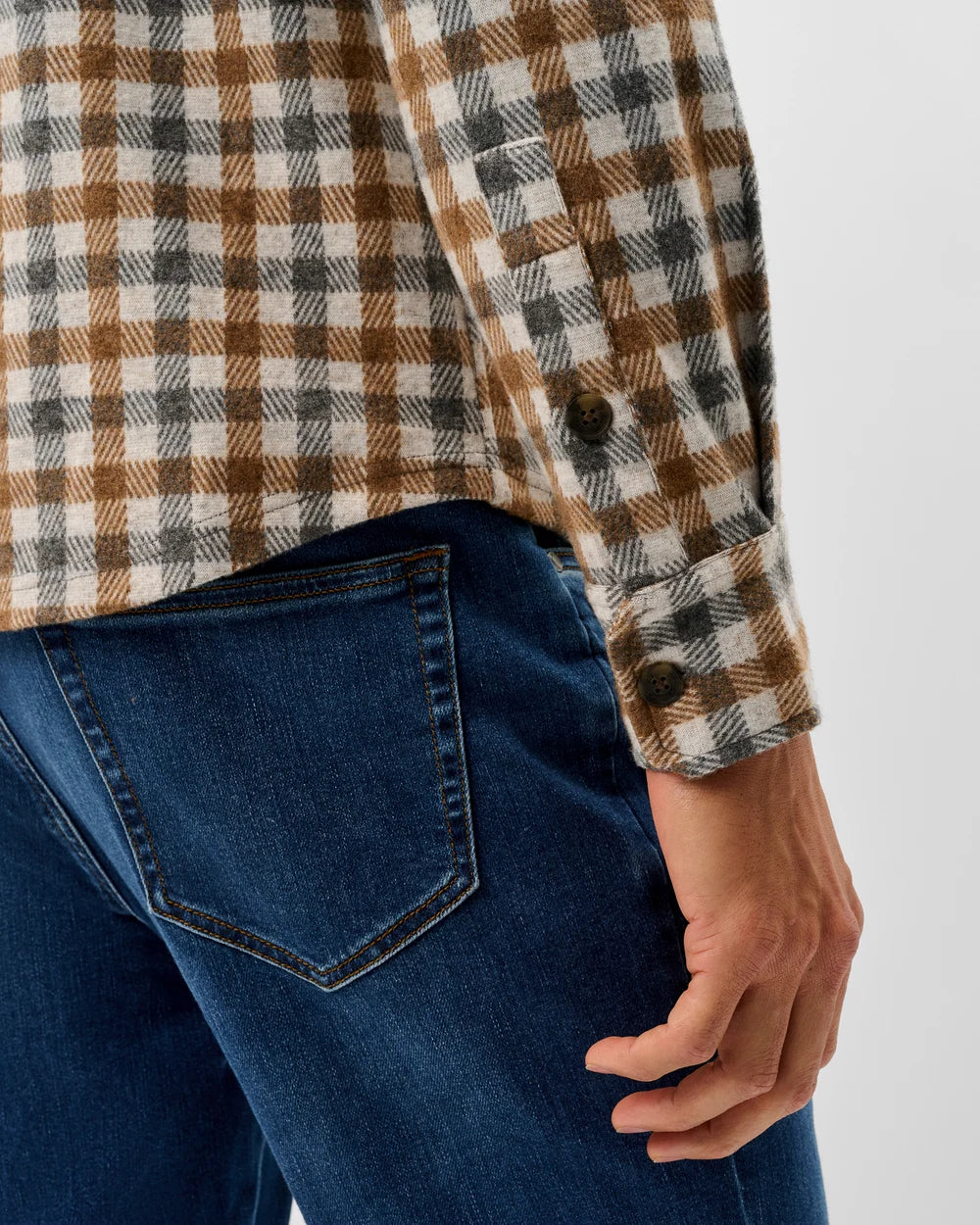 Johnnie-O Lodge Shirt - Cabin Check: Cream