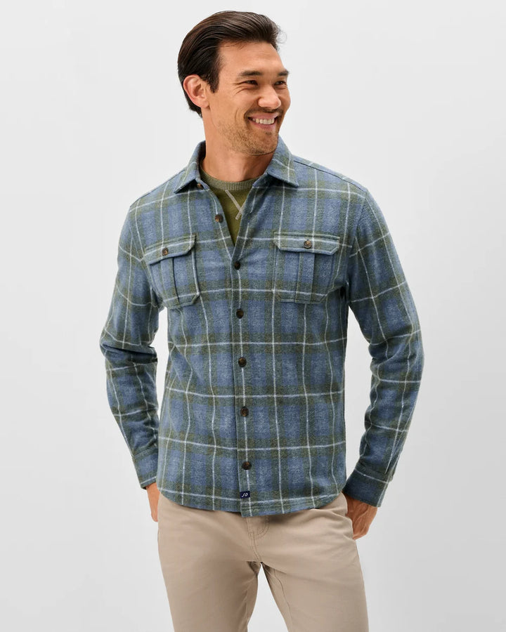 Johnnie-O Lodge Shirt - Labrador Tartan: Laguna Blue