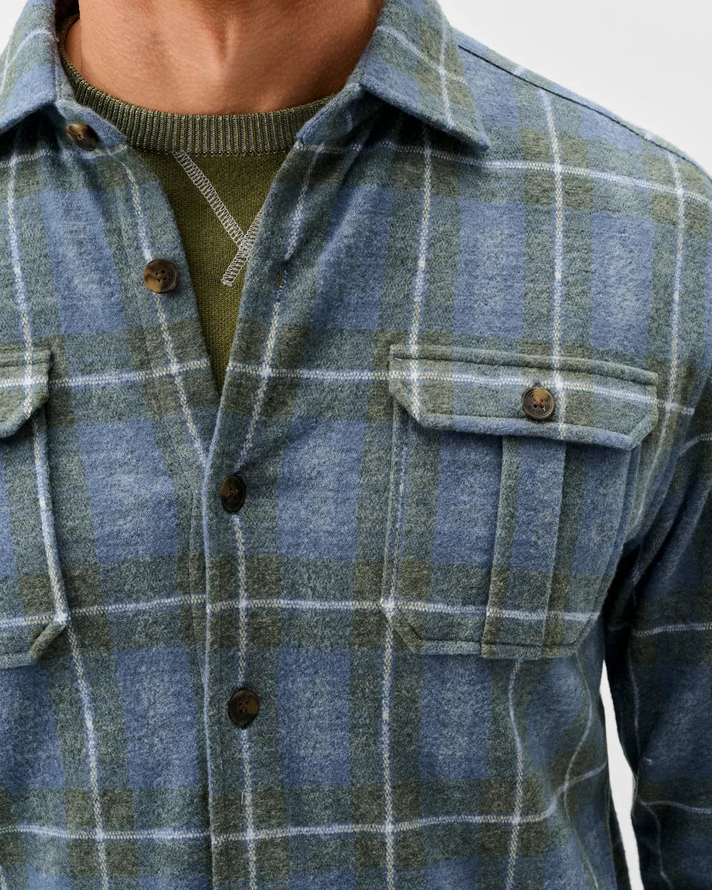 Johnnie-O Lodge Shirt - Labrador Tartan: Laguna Blue