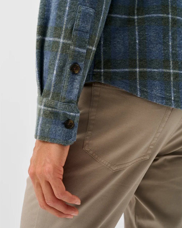 Johnnie-O Lodge Shirt - Labrador Tartan: Laguna Blue