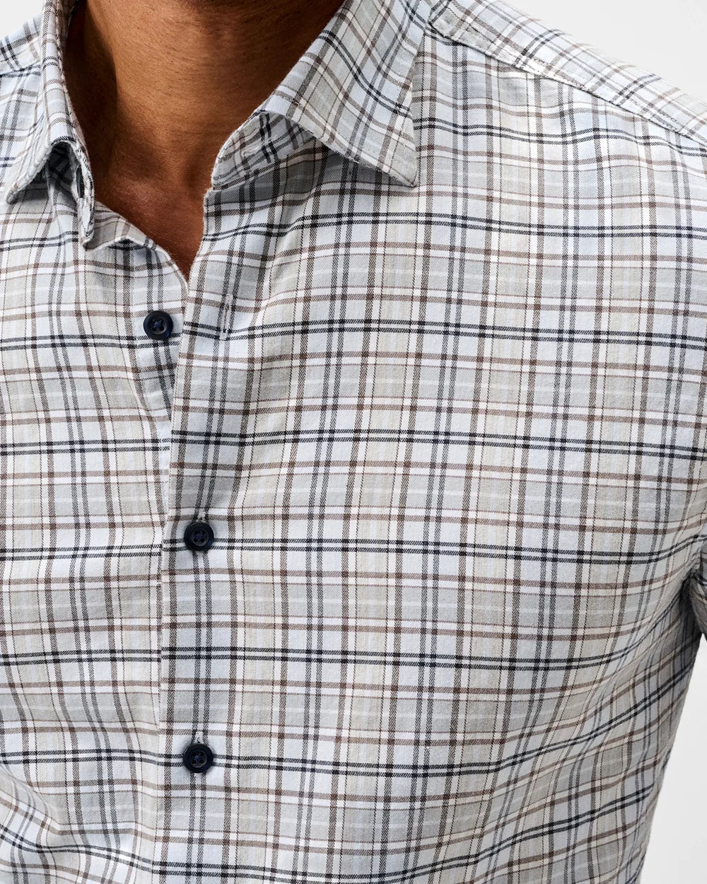 Johnnie-O Performance Flannel Button Down Shirt - Tahoe Plaid: Kona