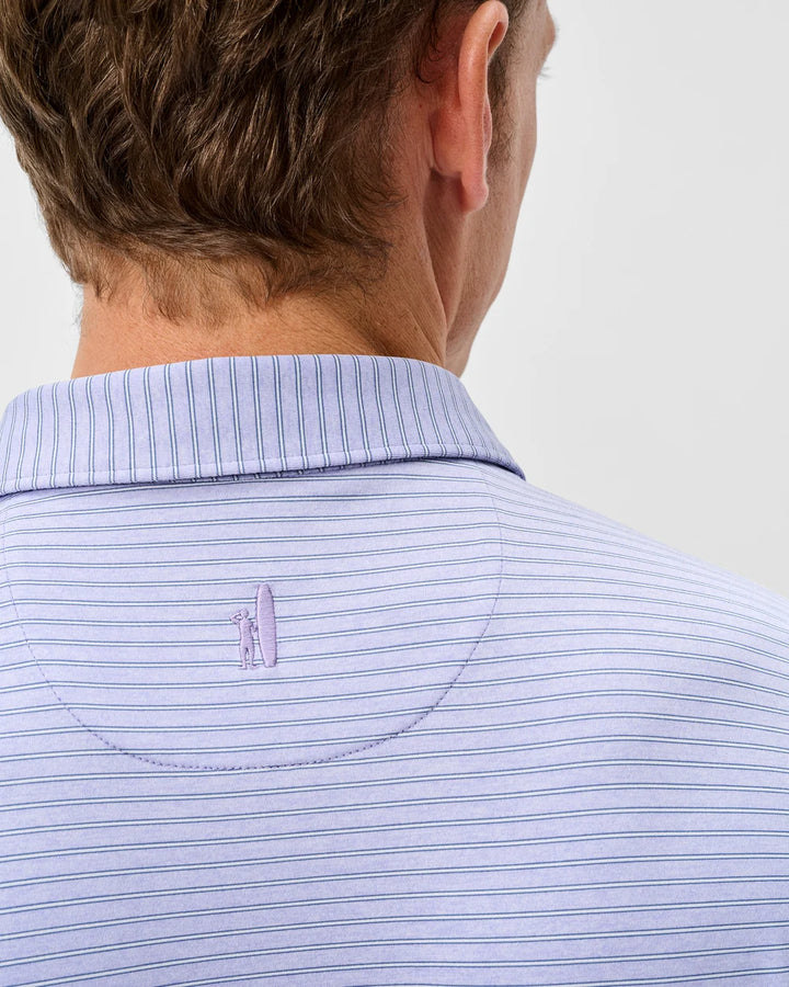 Johnnie-O Performance Jersey Polo - Michael Stripe: Viola