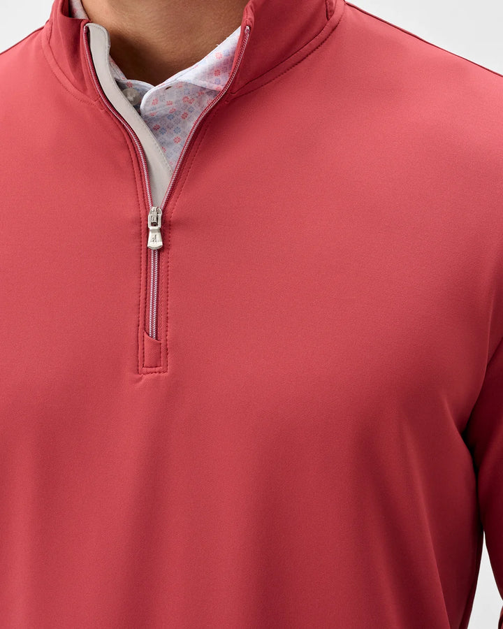 Johnnie-O Motion Performance 1/4 Zip Pullover: Racing Red
