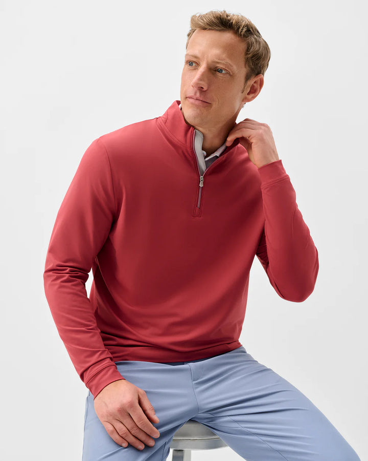 Johnnie-O Motion Performance 1/4 Zip Pullover: Racing Red
