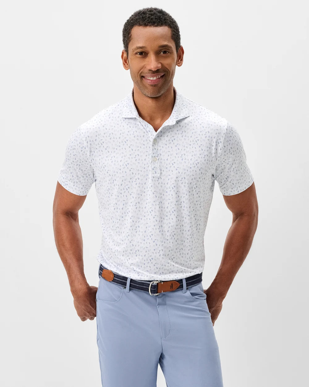 Johnnie-O Performance Featherweight Polo - Penguin Party: Dusty Blue