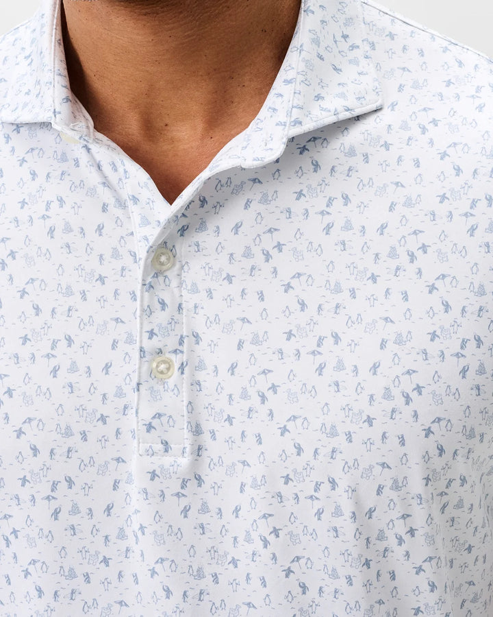 Johnnie-O Performance Featherweight Polo - Penguin Party: Dusty Blue