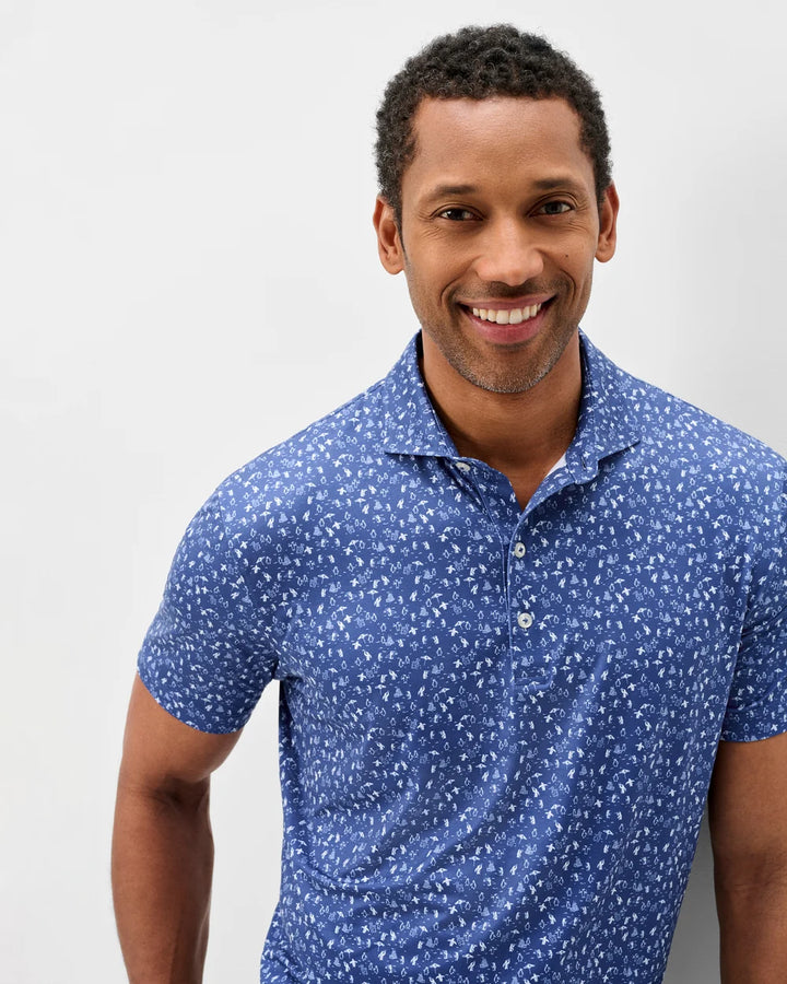 Johnnie-O Performance Featherweight Polo - Penguin Polo: Lake