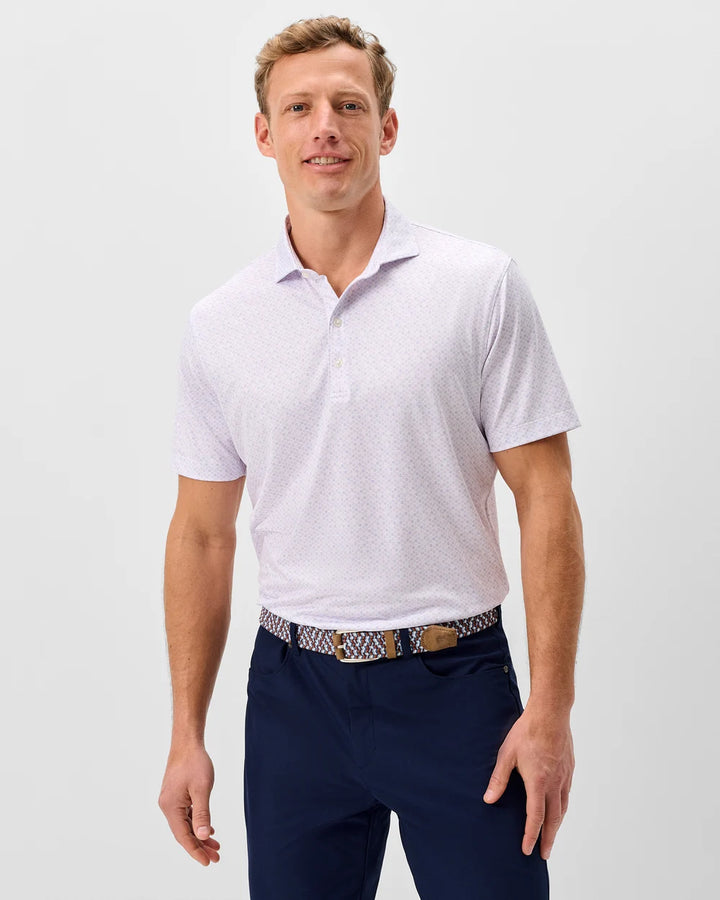 Johnnie-O Performance Jersey Polo - Pip Floral: Viola