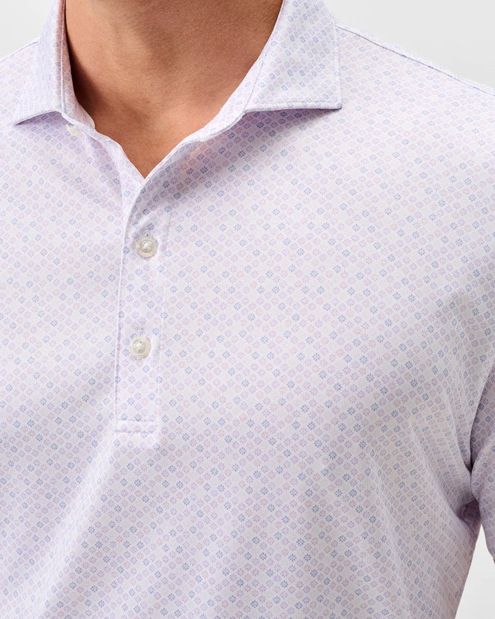 Johnnie-O Performance Jersey Polo - Pip Floral: Viola