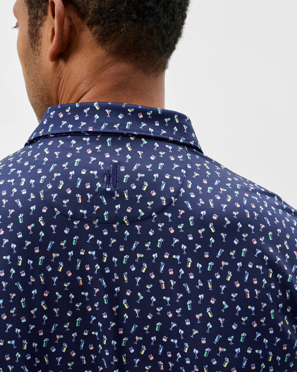 Johnnie-O Performance Jersey Polo - Pop Tails: Navy