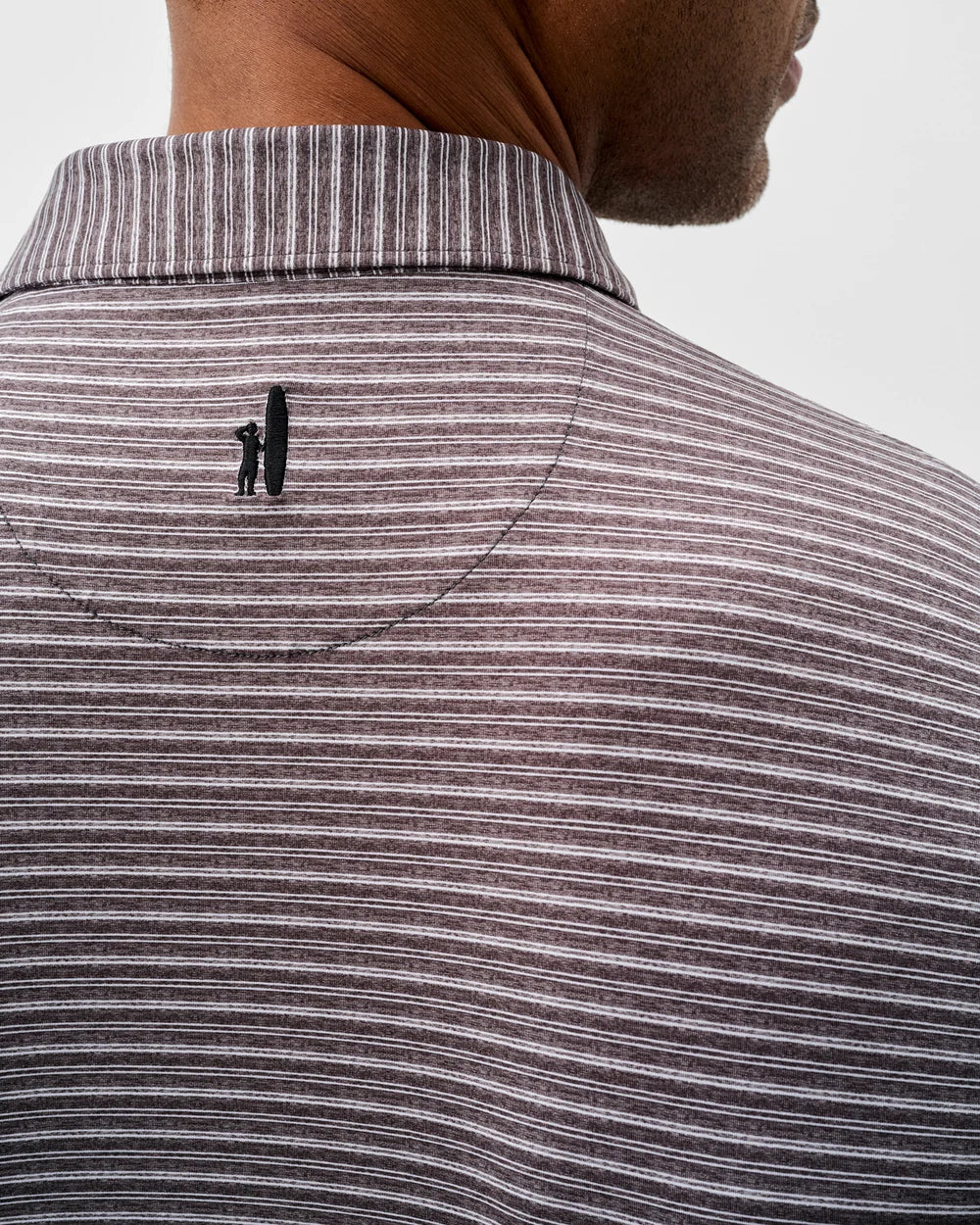 Johnnie-O Performance Featherweight Long Sleeve Polo - Track Stripe: Black