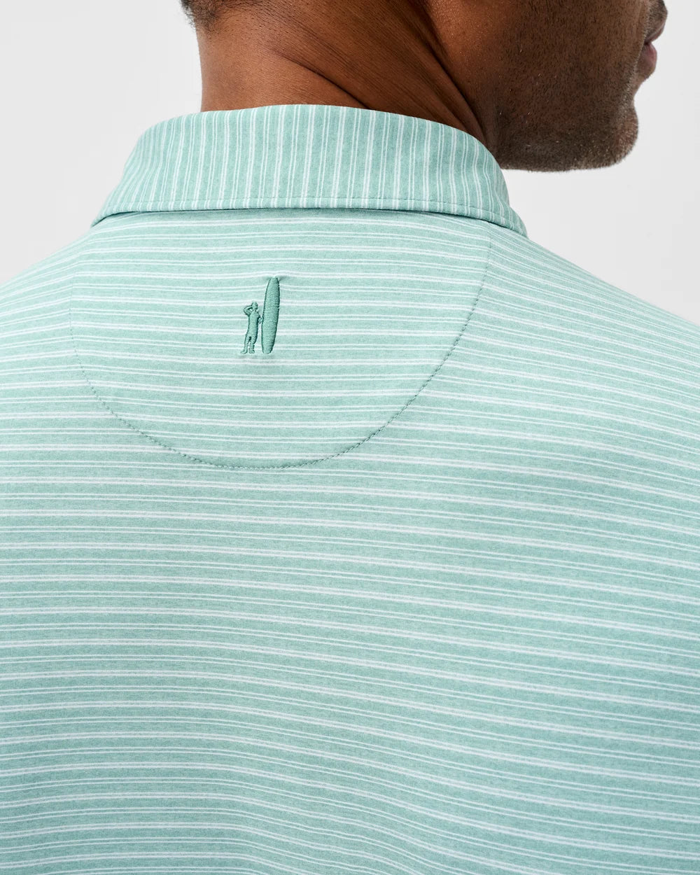 Johnnie-O Performance Featherweight Long Sleeve Polo: Track Stripe: Sublime
