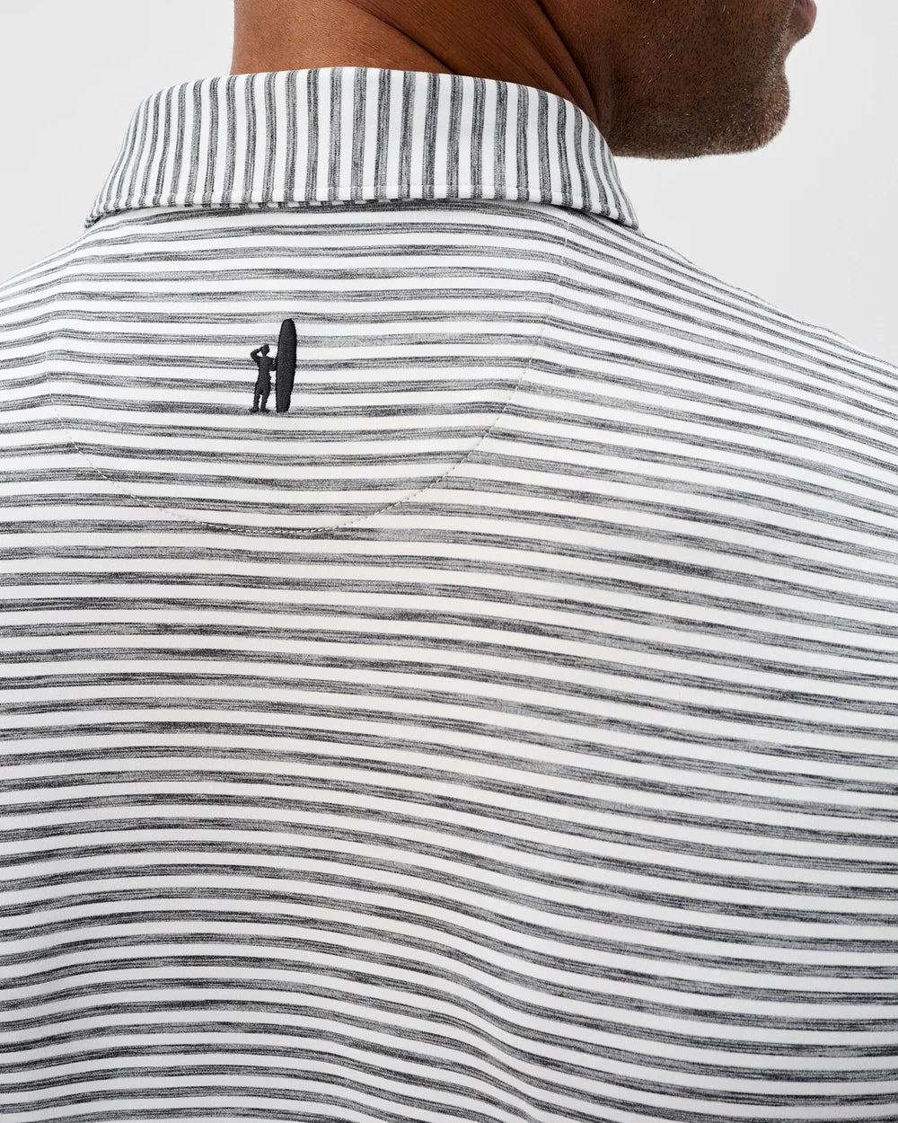 Johnnie-O Seymour Striped Polo: Black
