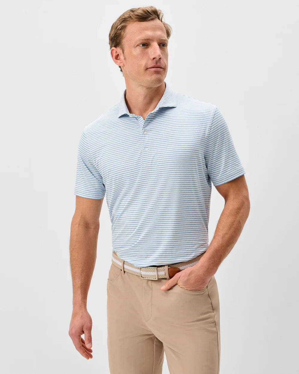 Johnnie-O Seymour Striped Polo: Sailor