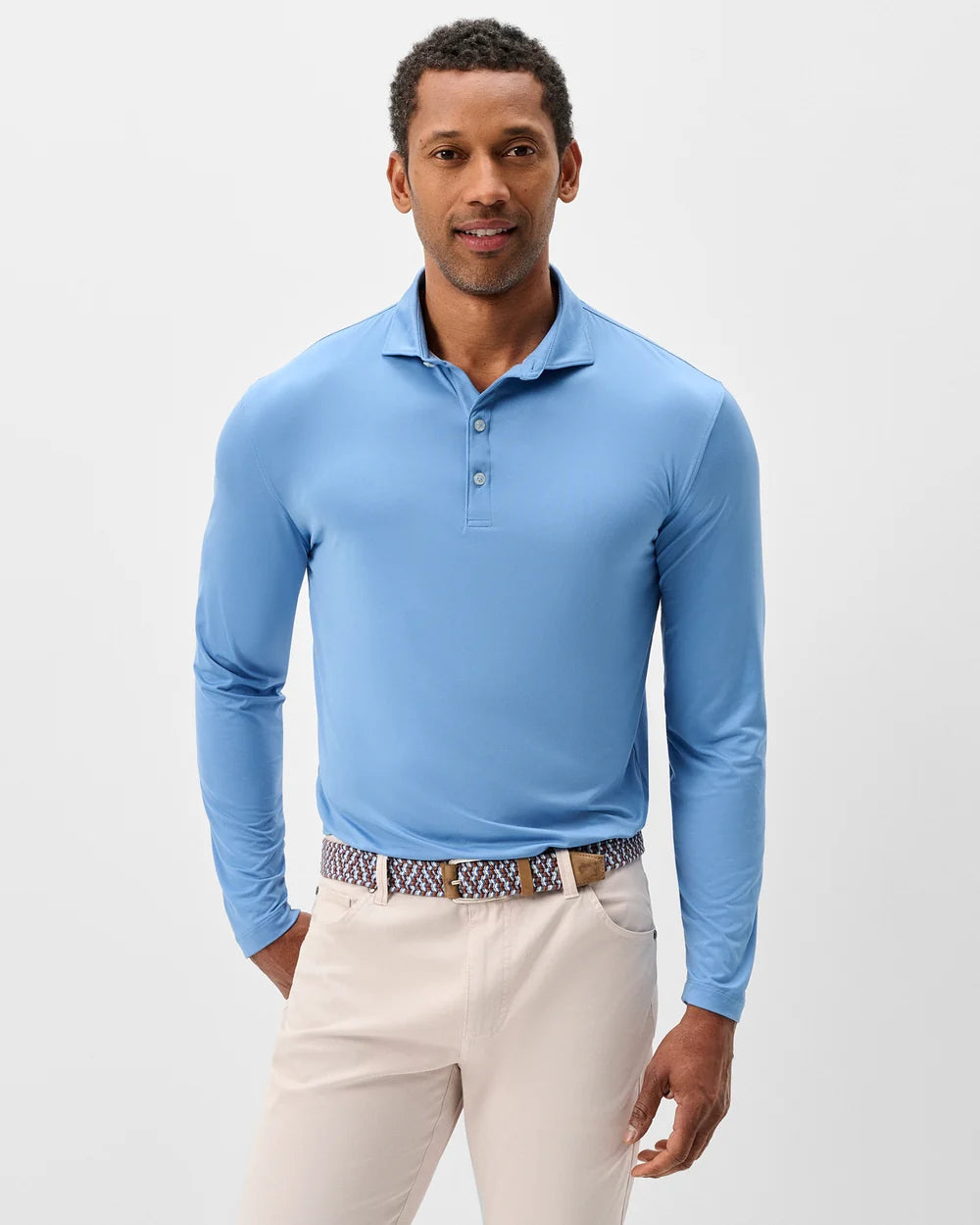 Johnnie-O Performance Featherweight Swing LS Polo: Sailor
