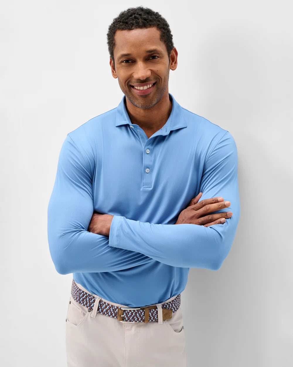 Johnnie-O Performance Featherweight Swing LS Polo: Sailor