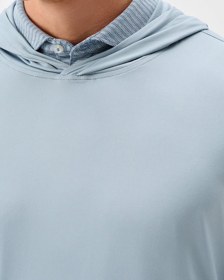 Johnnie-O Talon Featherweight Performance Hoodie: Dusty Blue