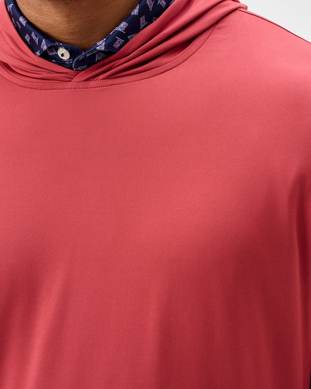 Johnnie-O Talon Featherweight Performance Hoodie: Racing Red