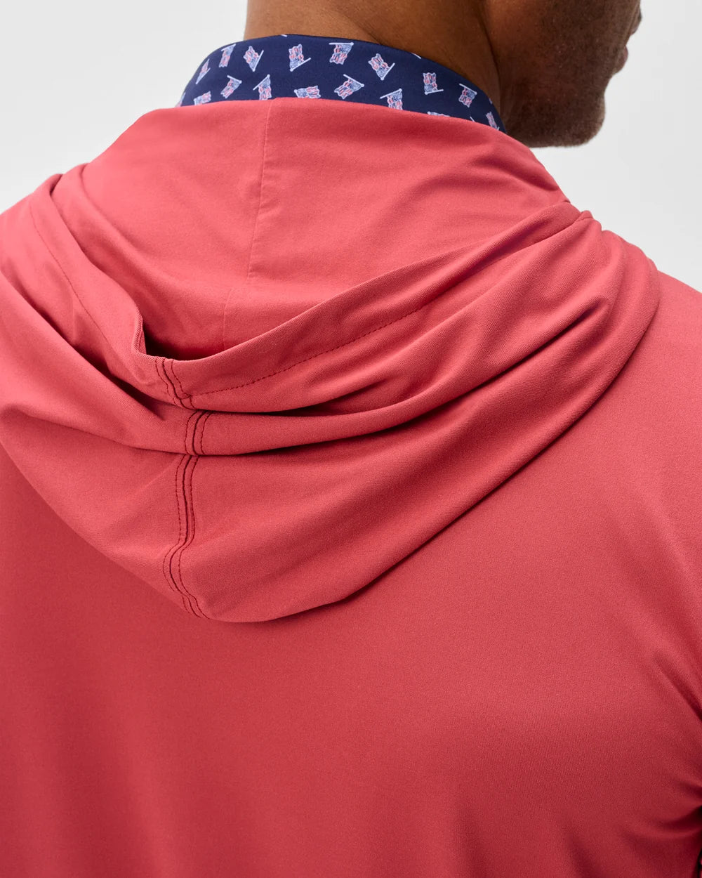 Johnnie-O Talon Featherweight Performance Hoodie: Racing Red