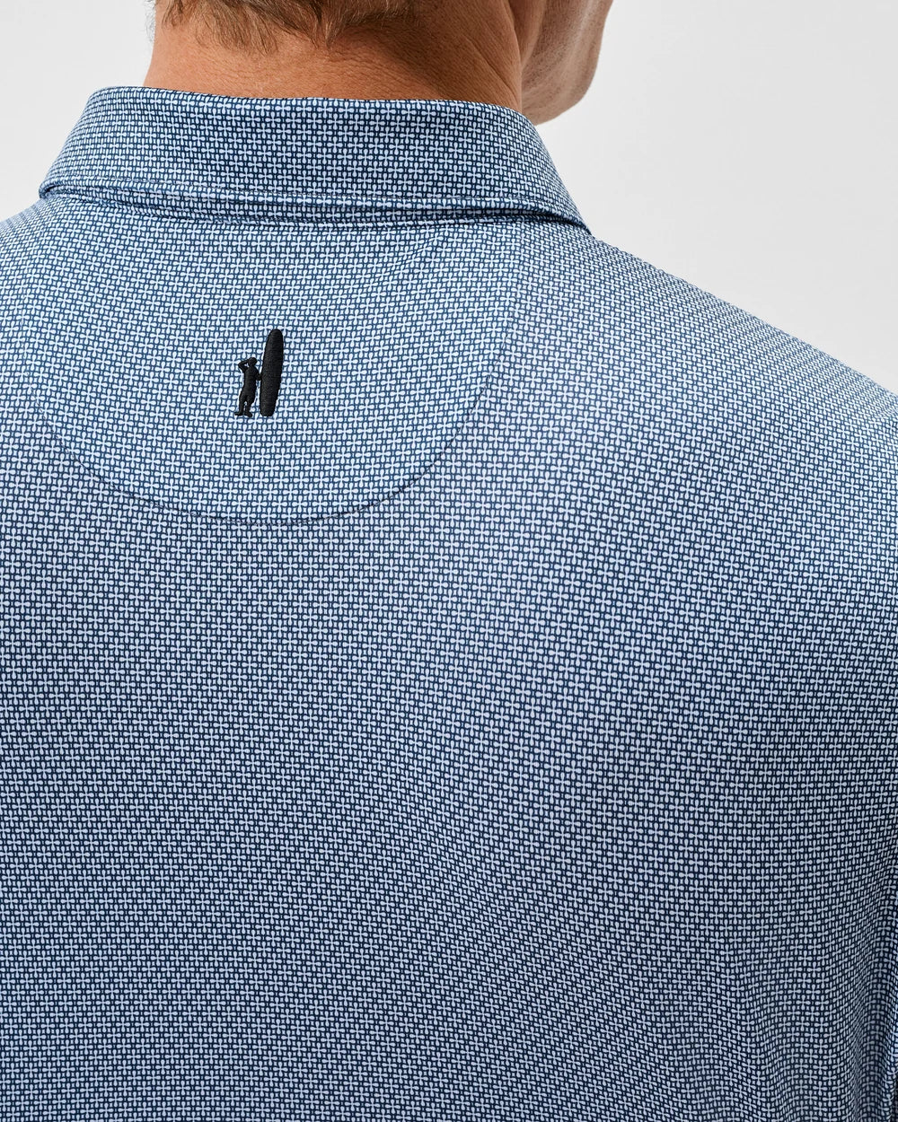Johnnie-O Performance Jersey Polo: Tile Neat: Black