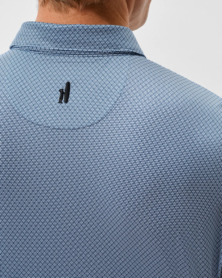 Johnnie-O Performance Jersey Polo: Tile Neat: Black