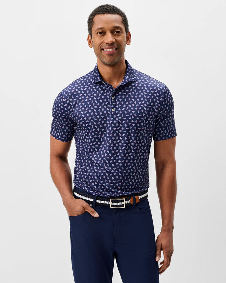 Johnnie-O Performance Jersey Polo - USA: Navy