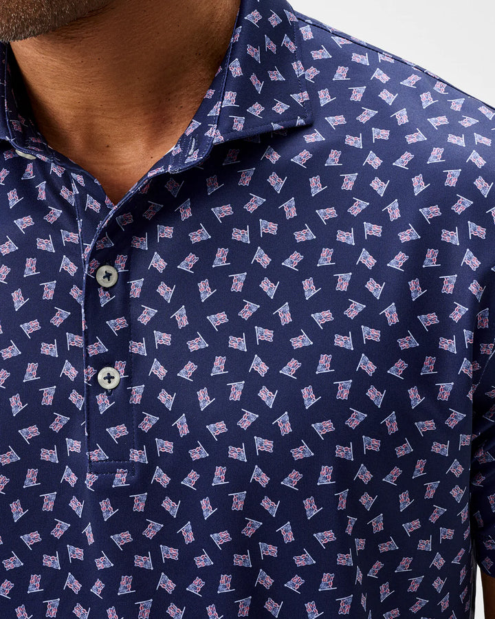 Johnnie-O Performance Jersey Polo - USA: Navy