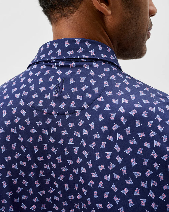Johnnie-O Performance Jersey Polo - USA: Navy