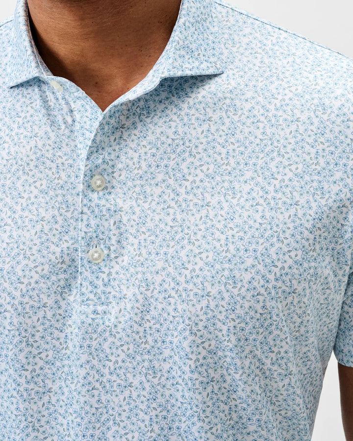 Johnnie-O Performance Jersey Polo: Watercolors: Carbon Fiber