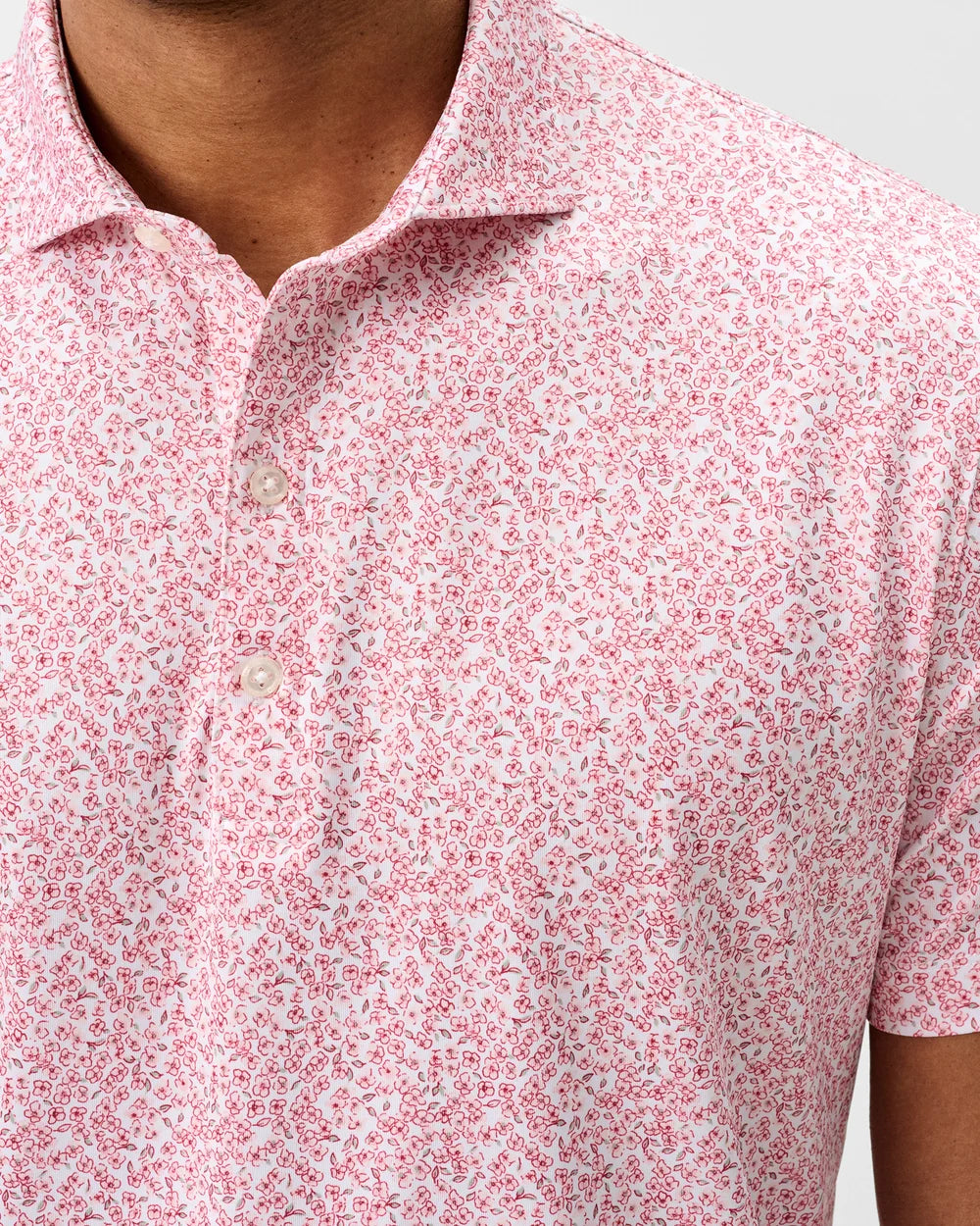 Johnnie-O Performance Jersey Polo: Watercolors: Racing Red