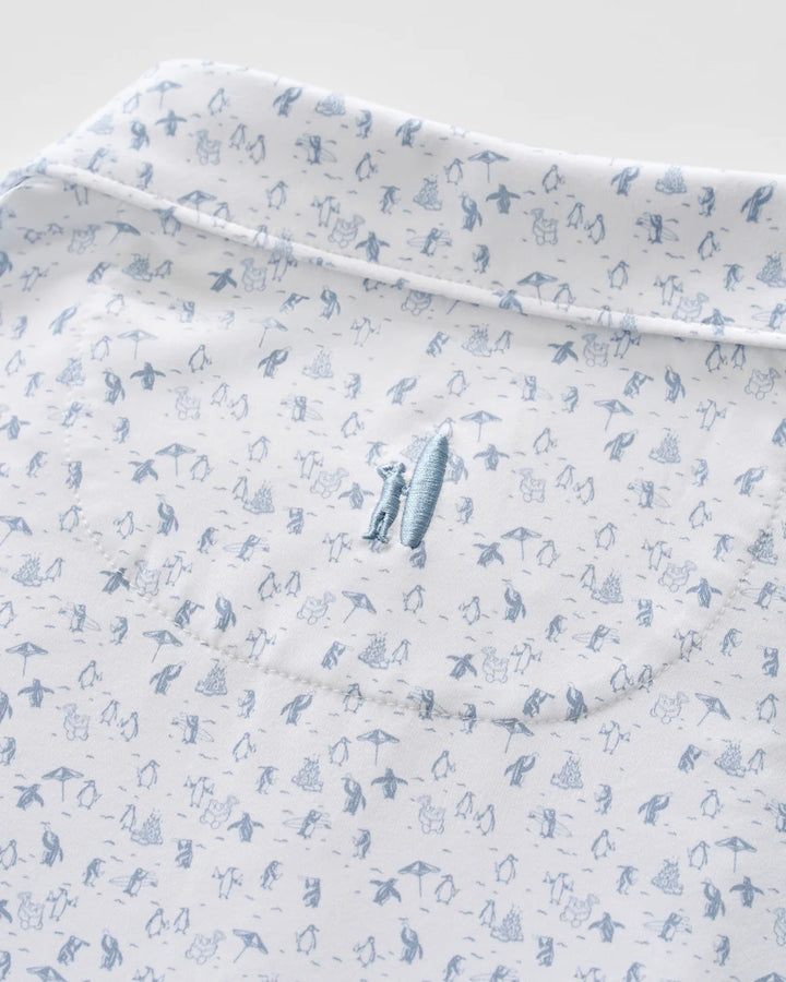 Johnnie-O Performance Featherweight Polo - Penguin Party: Dusty Blue