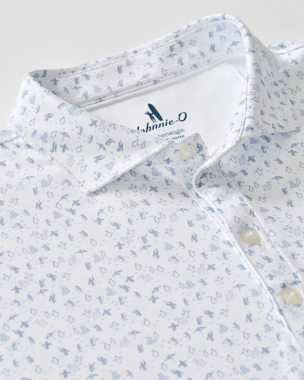 Johnnie-O Performance Featherweight Polo - Penguin Party: Dusty Blue