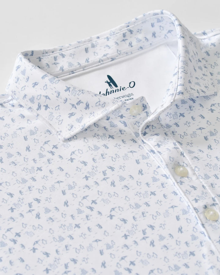 Johnnie-O Performance Featherweight Polo - Penguin Party: Dusty Blue