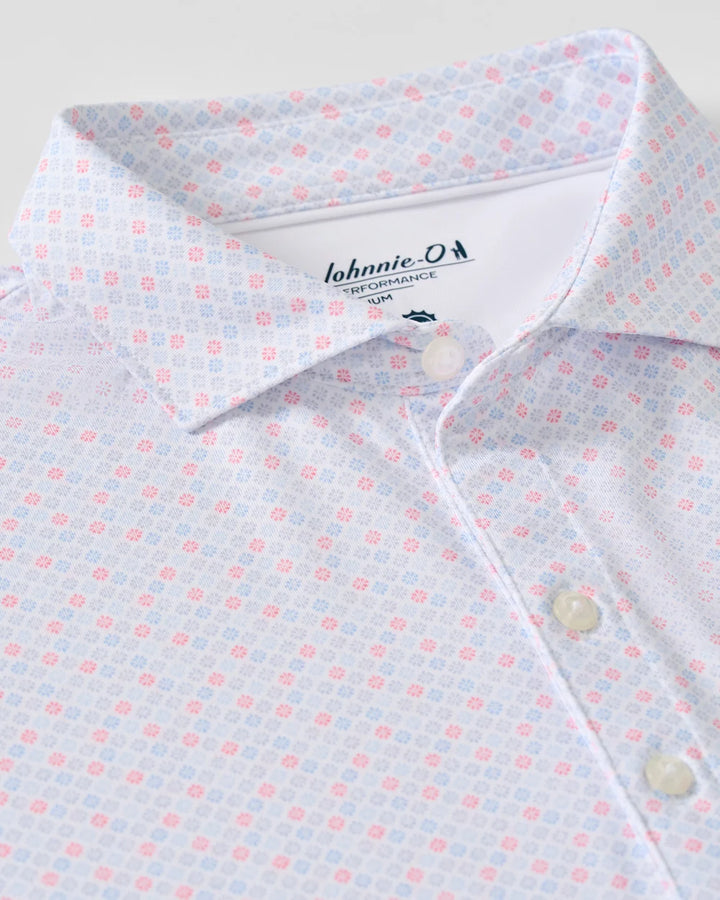 Johnnie-O Performance Jersey Polo: Pip Floral: Kona