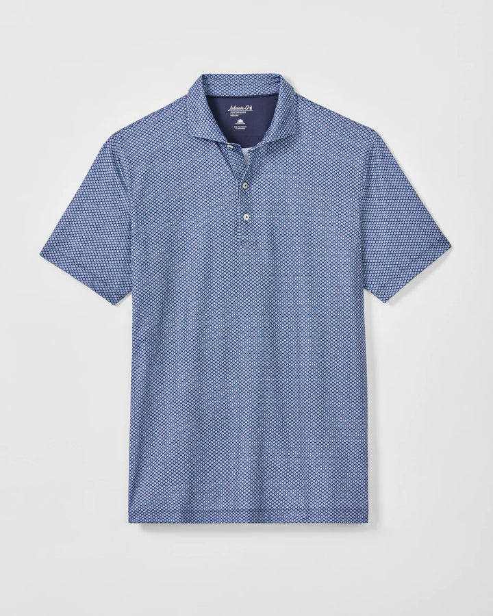 Johnnie-O Performance Jersey Polo - Pip Floral: Navy