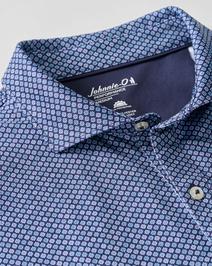 Johnnie-O Performance Jersey Polo - Pip Floral: Navy