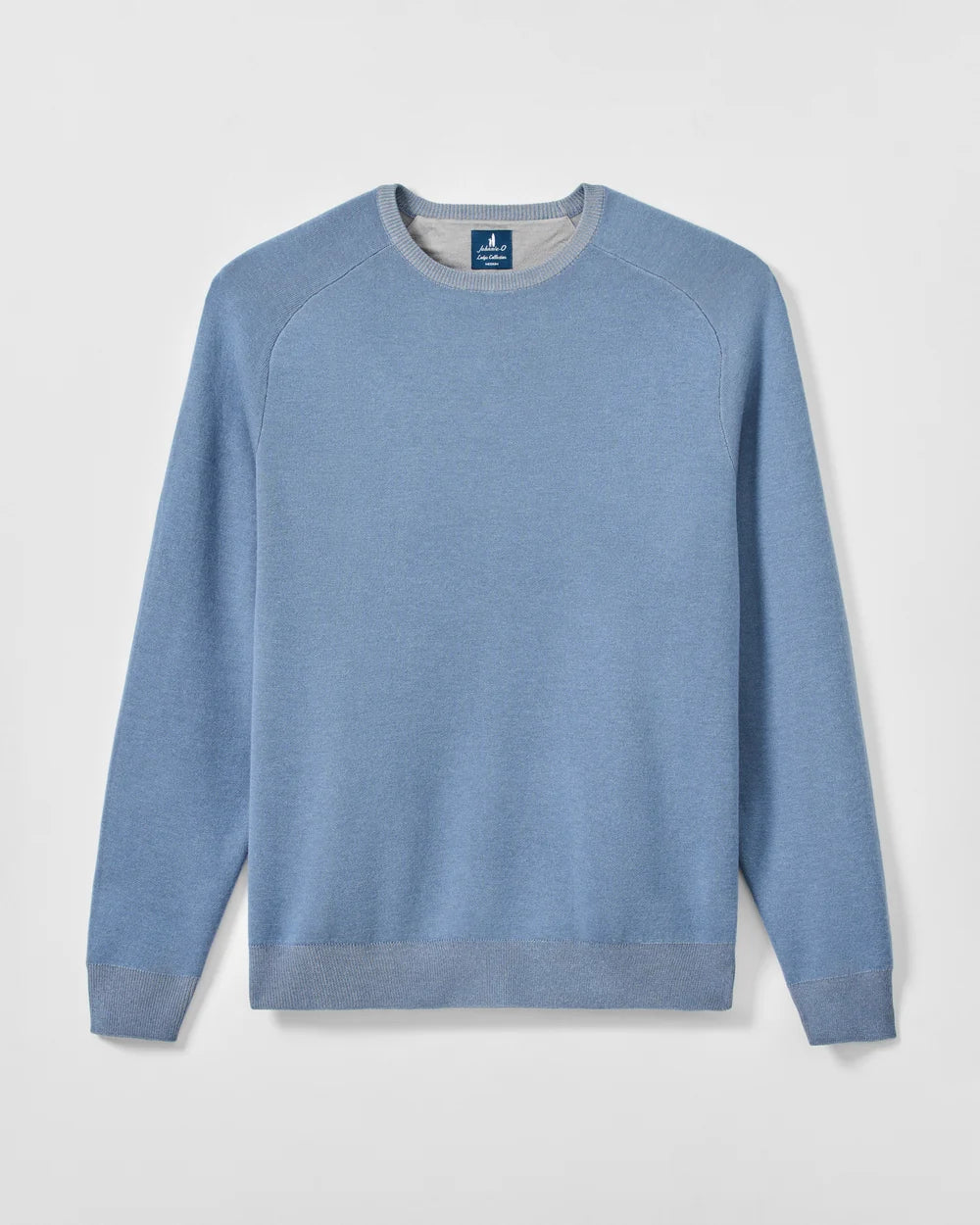 Johnnie-O Plaited Crewneck Sweater: Club Blue