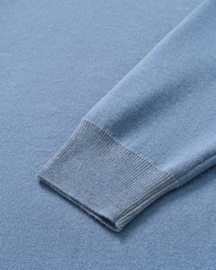 Johnnie-O Plaited Crewneck Sweater: Club Blue