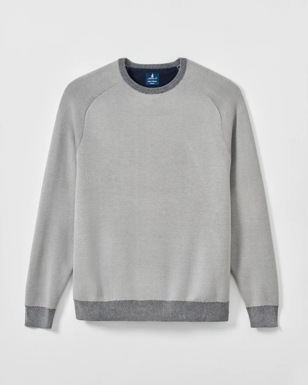 Johnnie-O Plaited Crewneck Sweater: Shark
